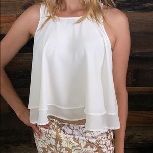 White Flirty Hollister Tank Top